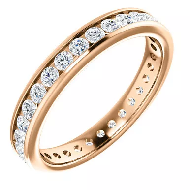 1.00 ct. Diamond Eternity band 3.2mm in 14k Rose gold