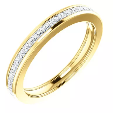 1.00ct. Princess Cut DiamondEternity Band 3.00mm in 14k Yellow gold