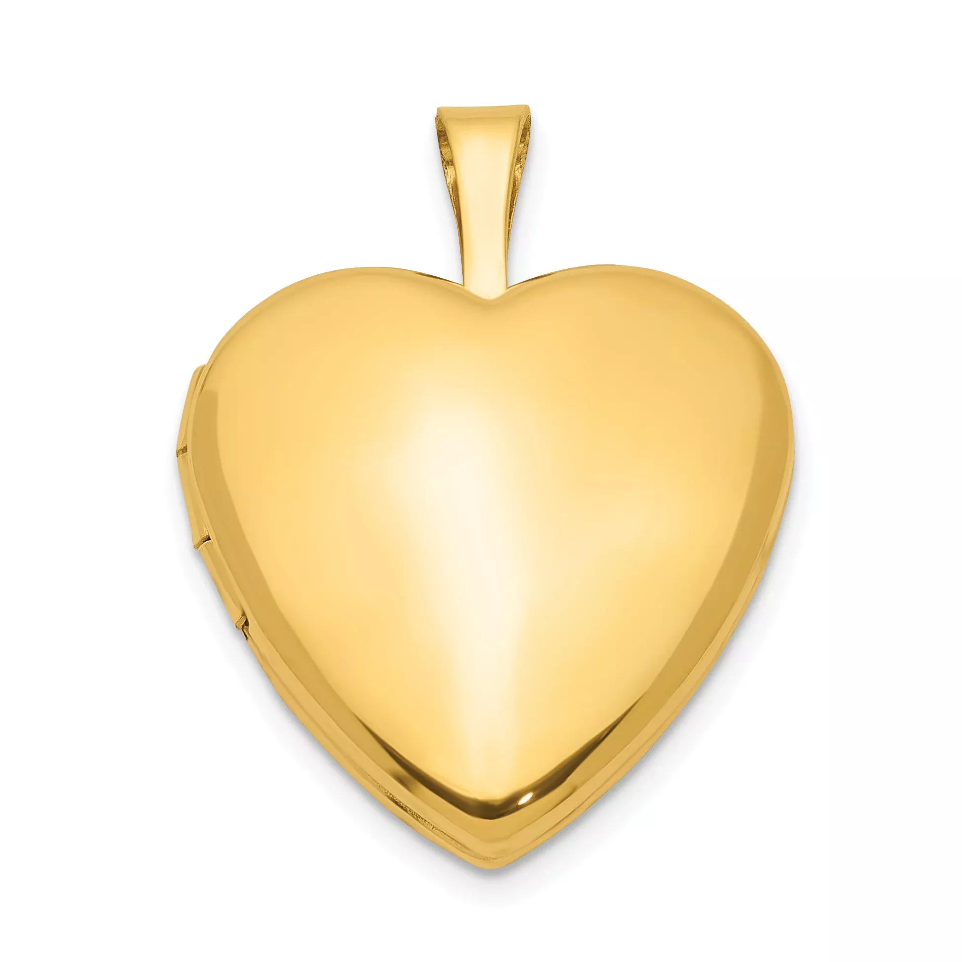 1/20 Gold Filled Satin and Polished 2-Frame 15mm Heart Locket