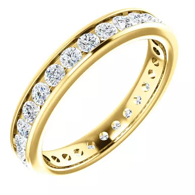 1.25 ct. Diamond Eternity band 3.5mm in 14k Yellow gold