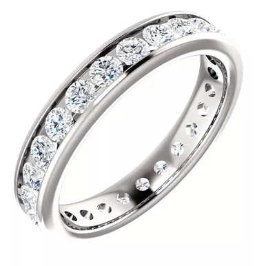 1.62 ct. Diamond Eternity band 3.7mm in 14k White gold