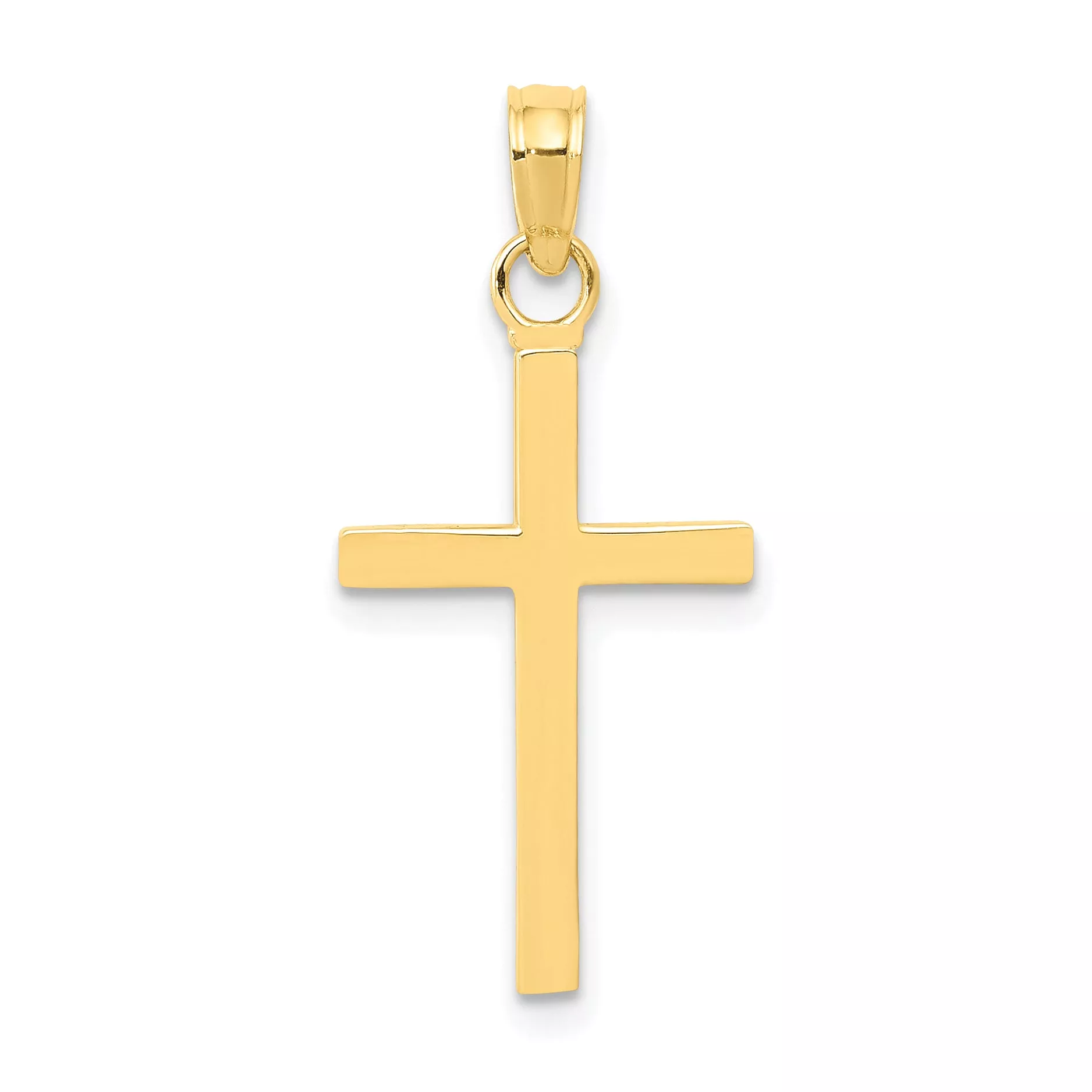 10k 3-D Cross Pendant