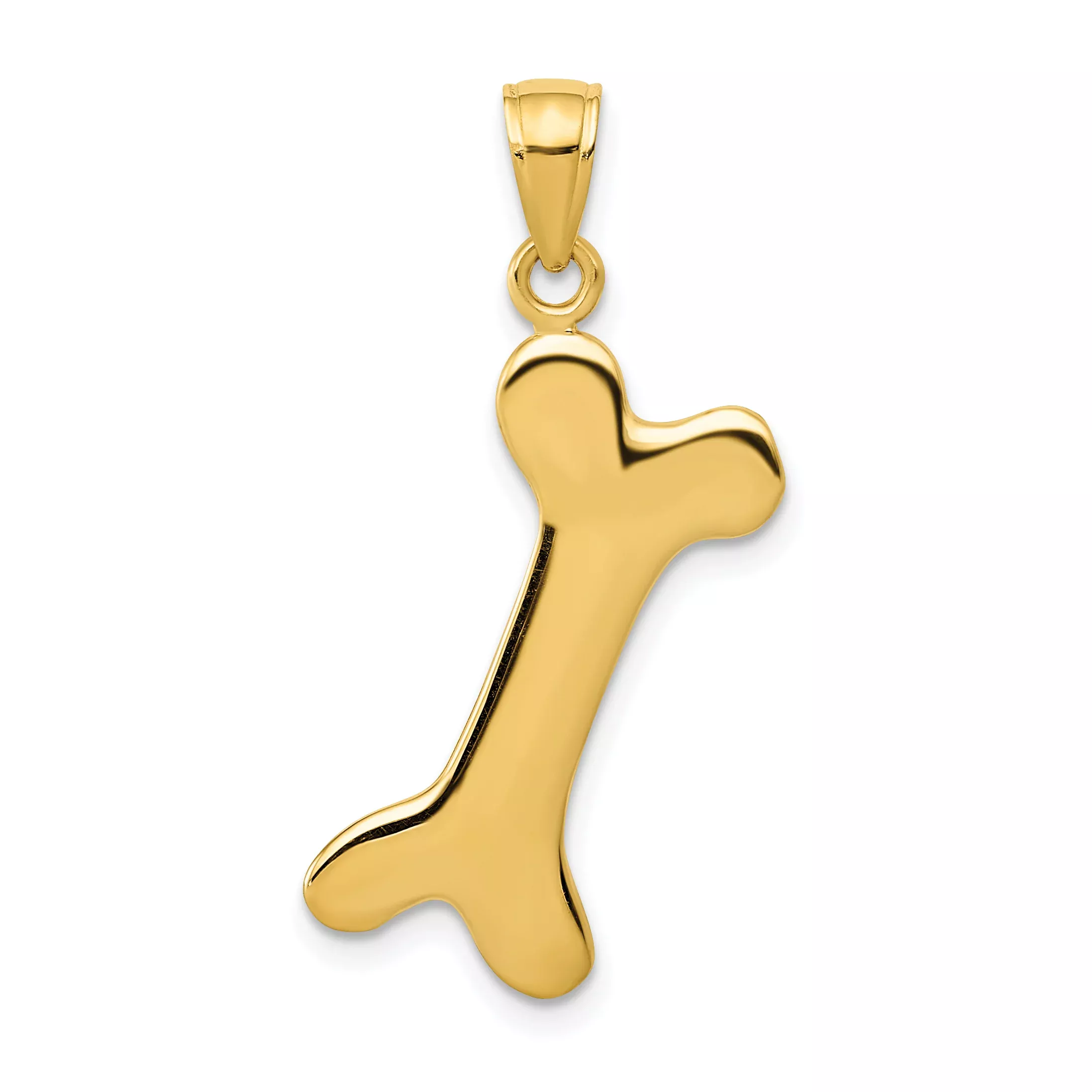 10k 3-D Dog Bone Pendant