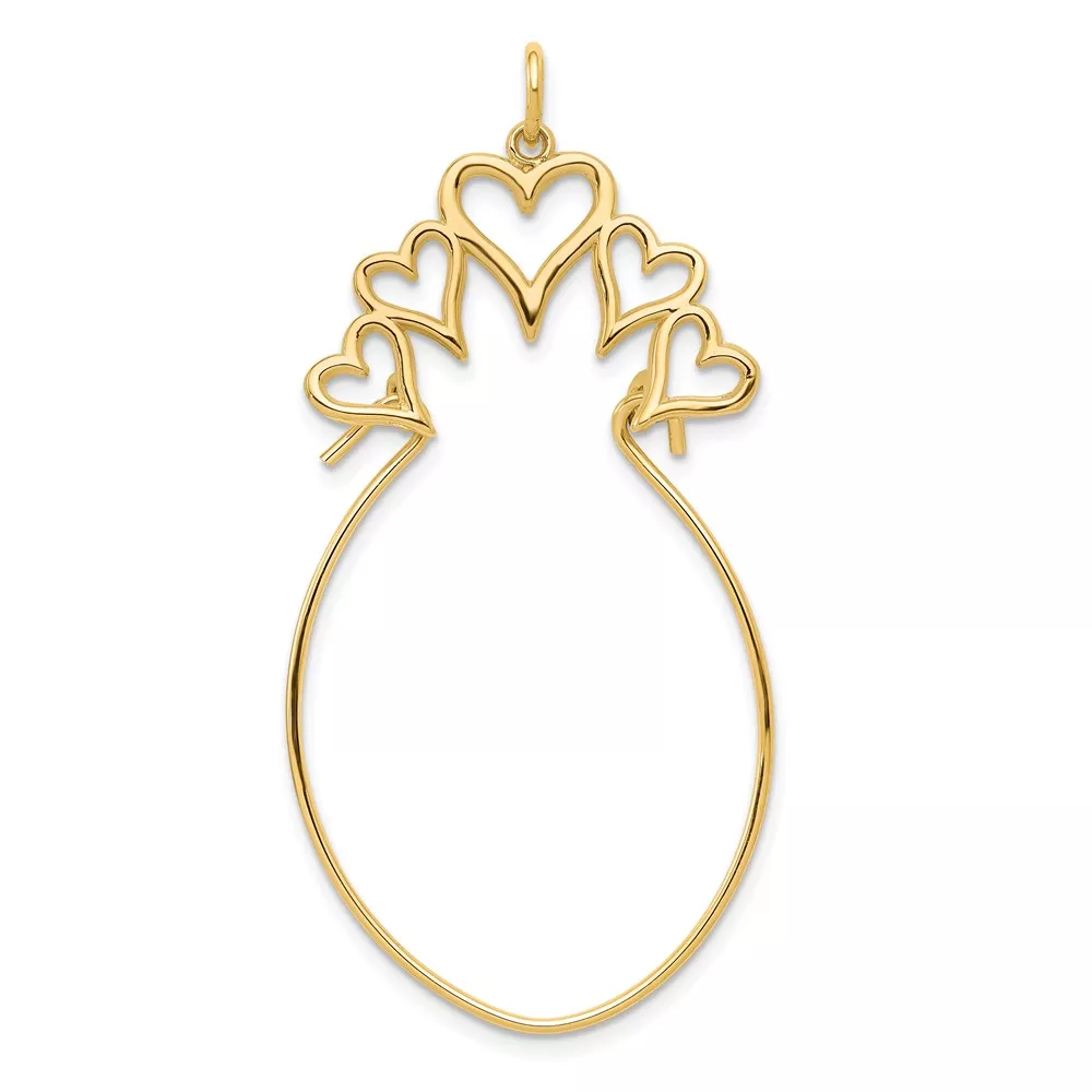 10k 5 Hearts Charm Holder
