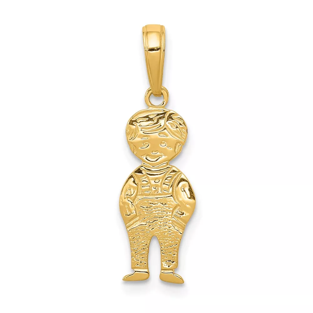 10K Boy with Hands in Pocket Pendant