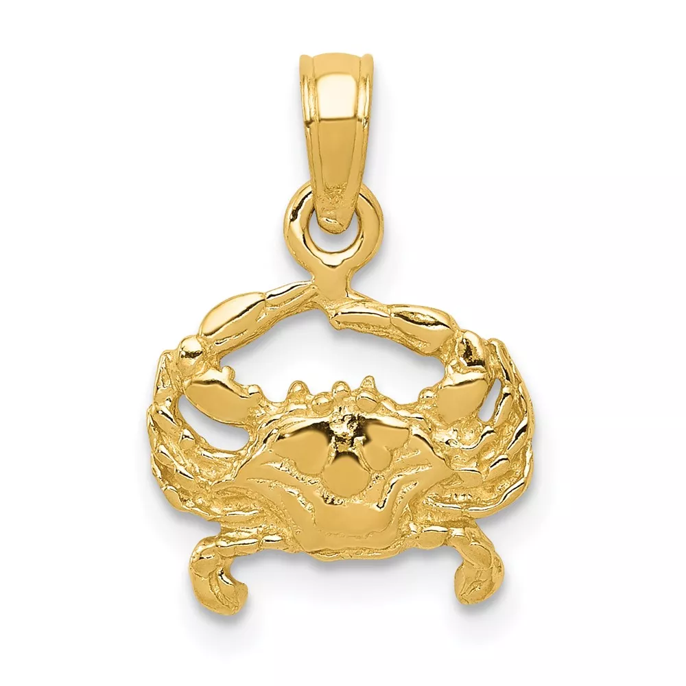 10k Crab Pendant