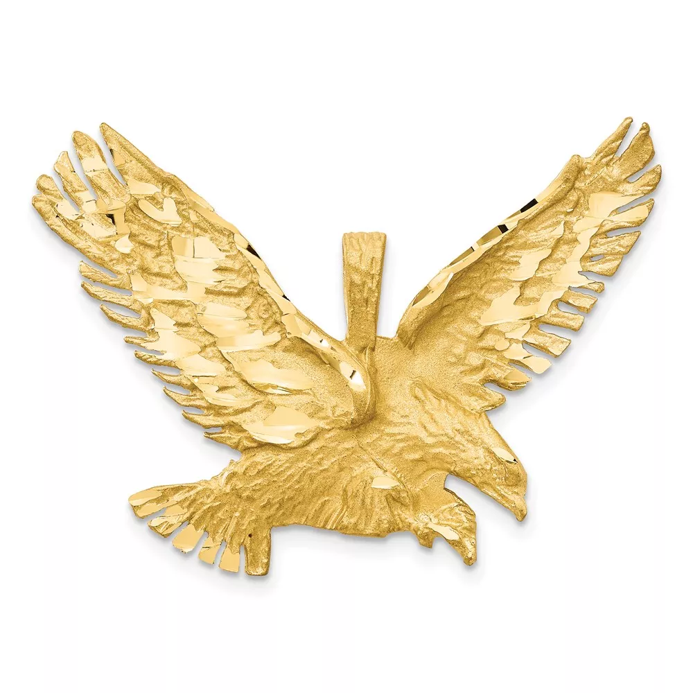 10k Eagle Charm w sandblast finish