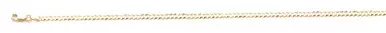 10k Gold 2mm Flat Curb Chain 28 Inches