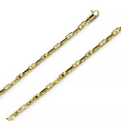 10K Gold 3.2mm Fancy Hand Made Chain 30 Inches