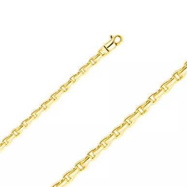 10K Gold 3.6mm Fancy Hand Made Bracelet 9 Inches