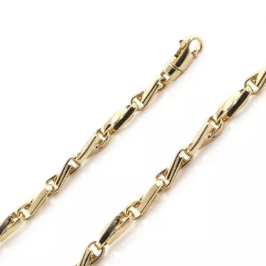 10K Gold 3.8mm Fancy Hand Made Chain 18 Inches