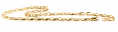 10K Gold 4.8mm Fancy Hand Made Chain 20 Inches