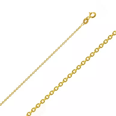 10k Gold Rolo (cable) Link Chain, 1.1mm Wide 18 Inches