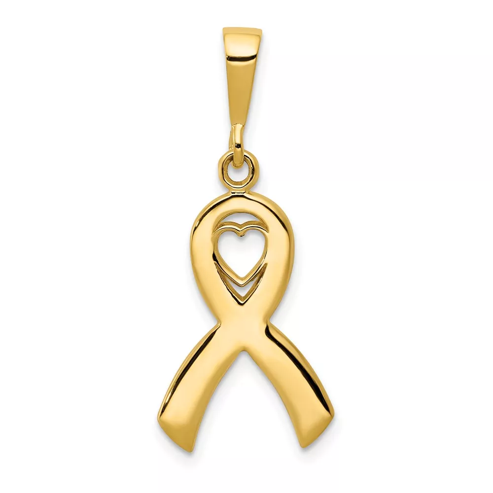 10k Heart In Awareness Pendant