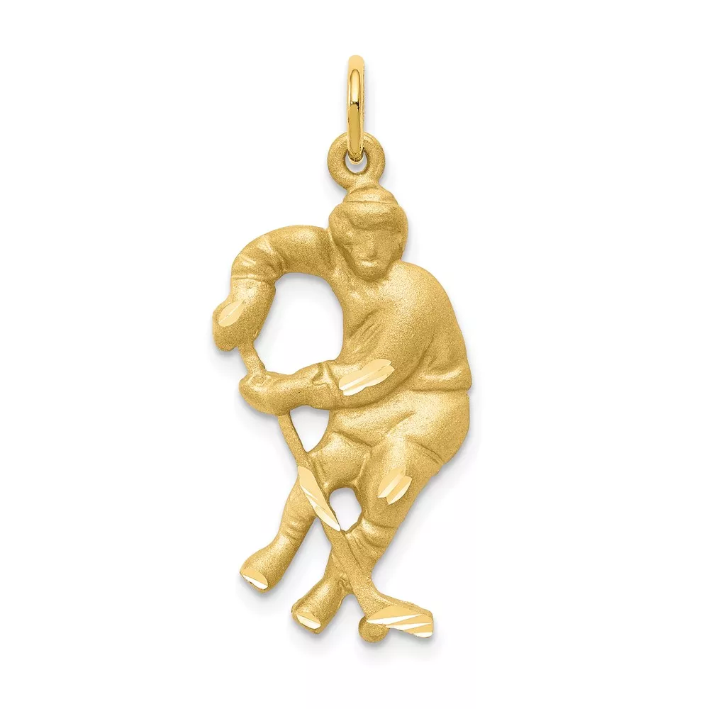 10K Hockey Player Charm
