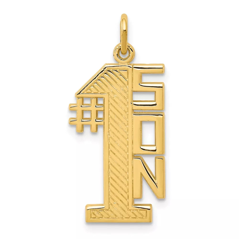 10K Lined Design #1 SON Charm