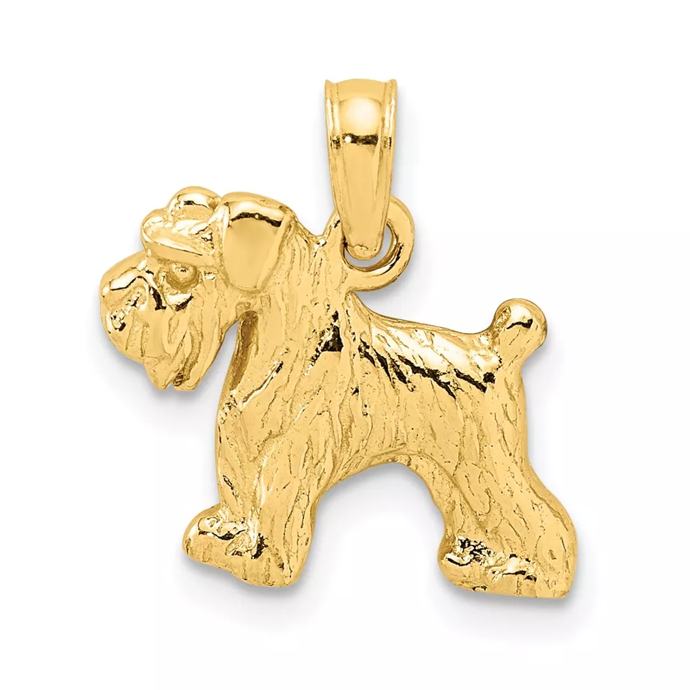 10k Schnauzer Dog Pendant