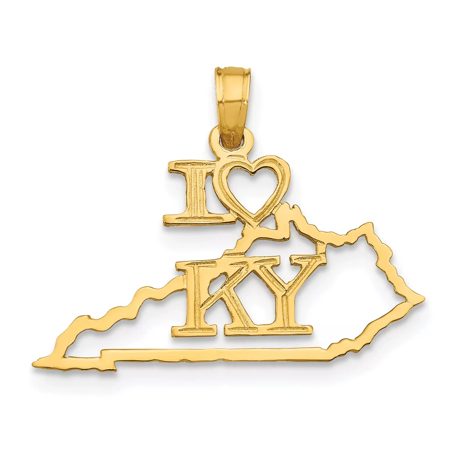 10K Solid Kentucky State Pendant