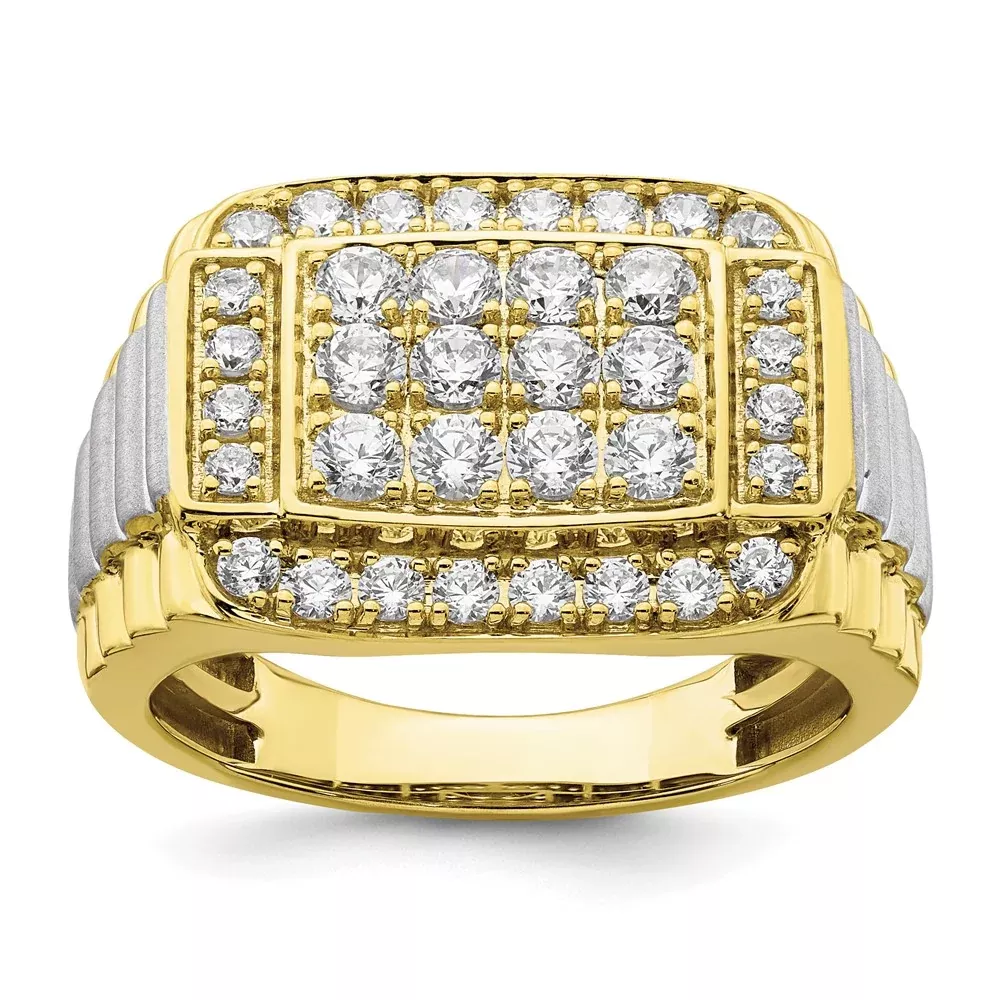 10k Two-Tone 1 3 /8 Ct. Lab Grown Diamond VS /SI+ G+ Men's Ring