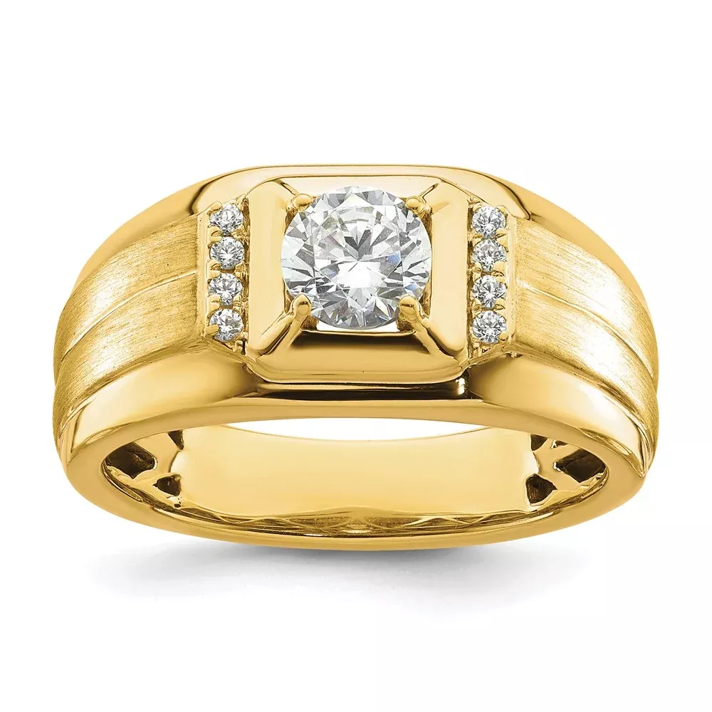 10k Two-tone Two Tone 7 /8 Ct. Lab Grown Diamond VS /SI+ G+ Men's Ring