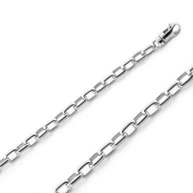 10k White Gold 4.4mm Rolo Chain 24 Inches