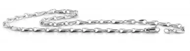 10k White Gold 4.8mm Fancy Hand Made Chain 20 Inches