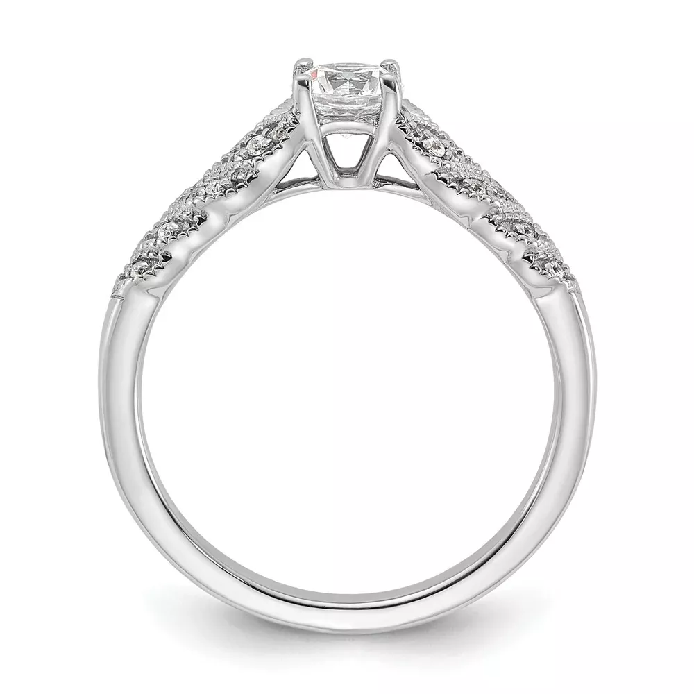 10K White Gold Lab Grown Diamond VS /SI+ G+ Engagement Ring