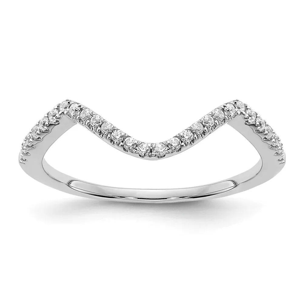 10K White Gold Lab Grown Diamond VS /SI+ G+ Wedding Band Ring