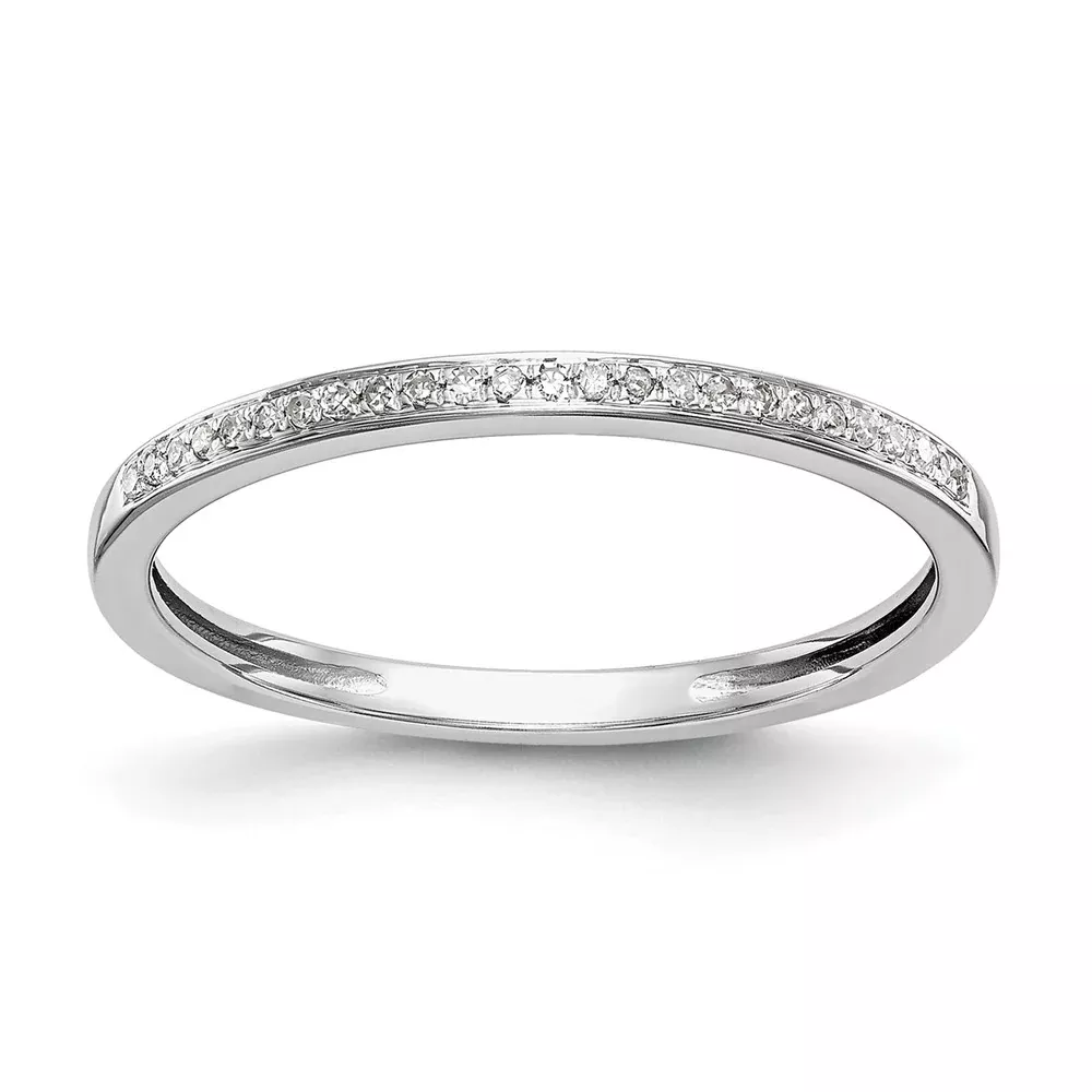 10K White Gold Lab Grown VS /SI+ G+ Diamond Set of 2 Wedding Band Rings