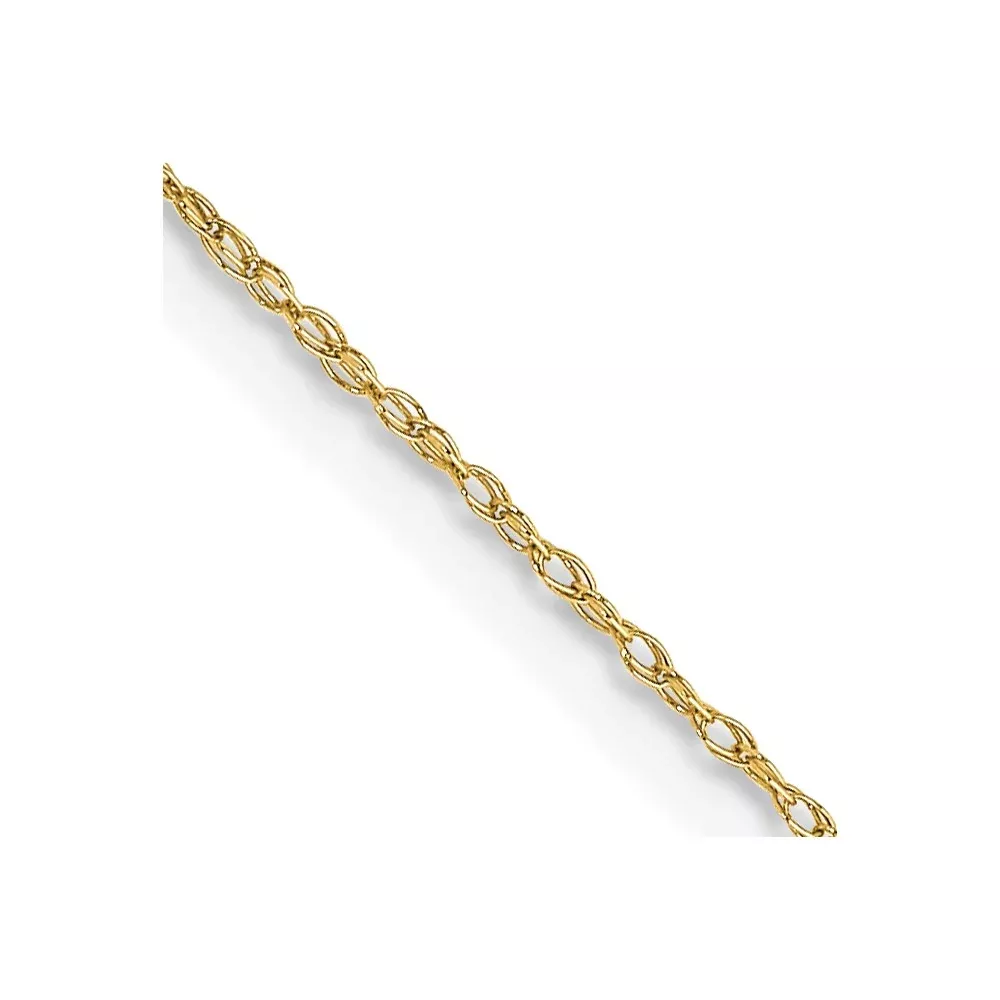 10K Yellow Gold .5mm Carded Cable Rope Chain Necklace