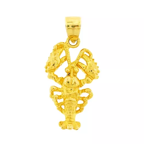14K Gold Lobster Mini Charm