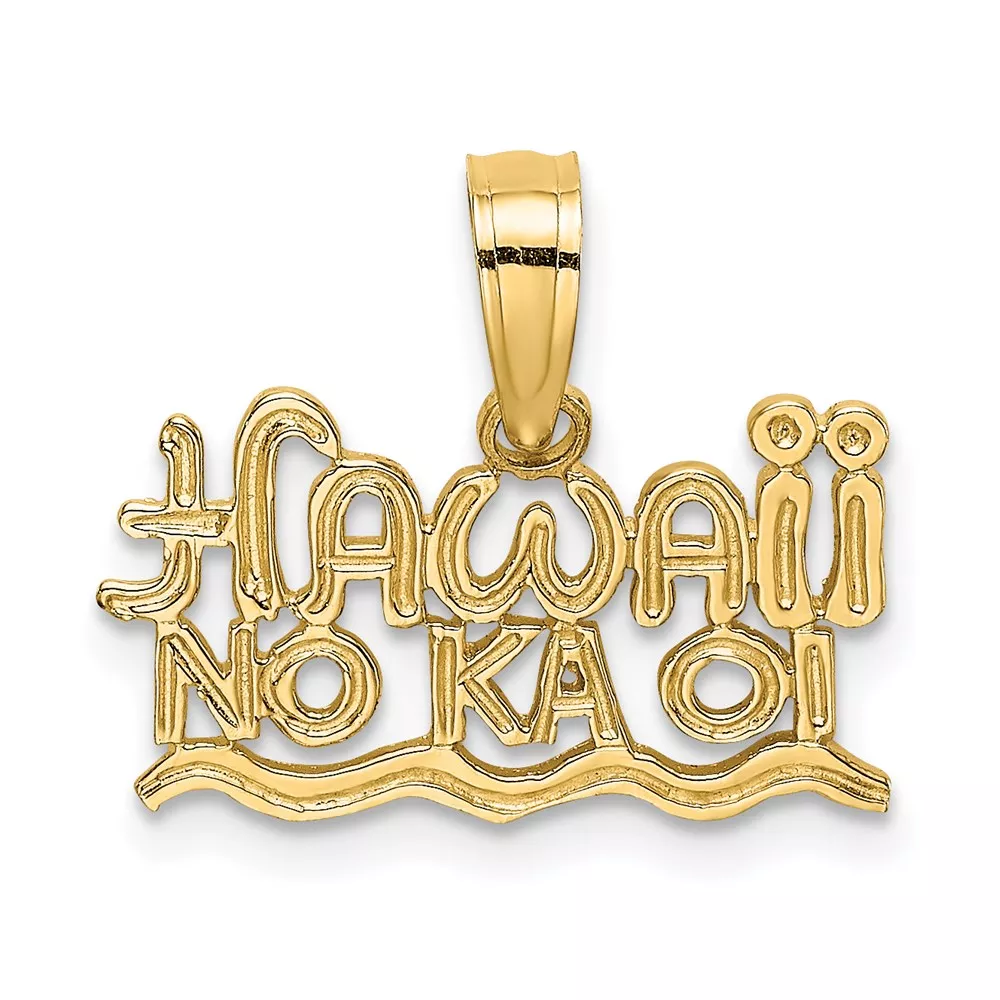 14k HAWAII NO KA OI Charm
