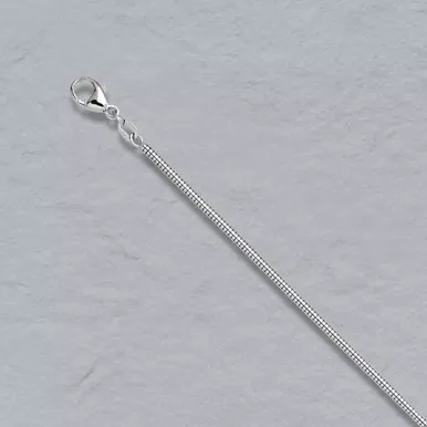 14k White Gold 2.0mm (Nickel Free) Round Snake Chain 20 Inches