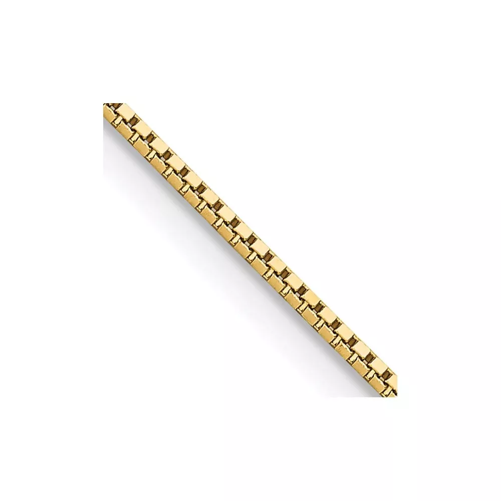 14K Yellow Gold 16 inch .95mm Box with Lobster Clasp Chain Necklace