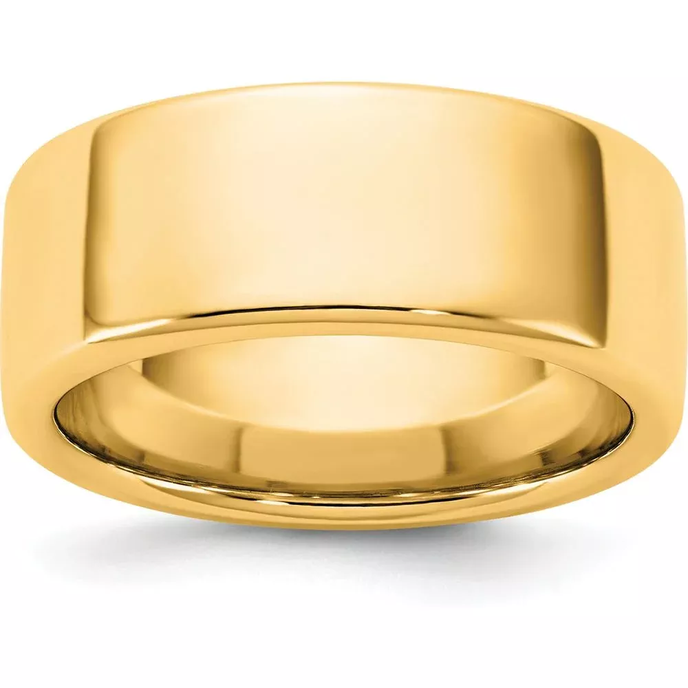 14K Yellow Gold 8mm Domed European Comfort Fit Wedding Band Ring by Luciano & Cie