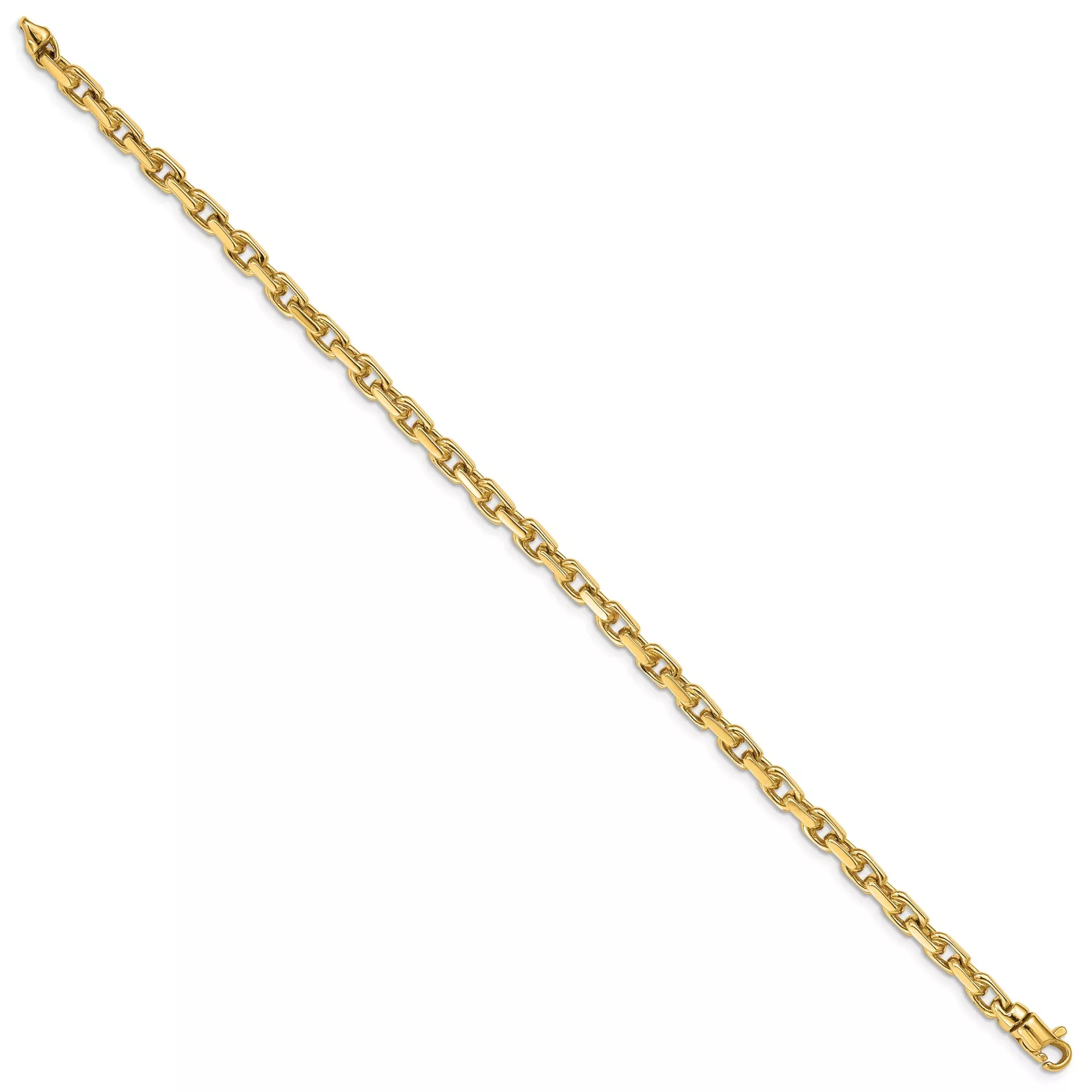 14K Yellow Gold Fancy Chain Bracelet, 4.2 mm
