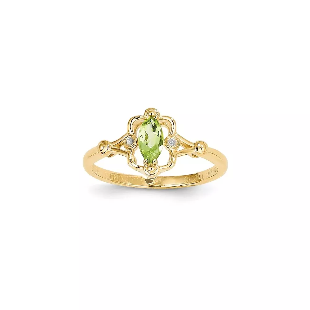 14k Yellow Gold PE Dia Ring