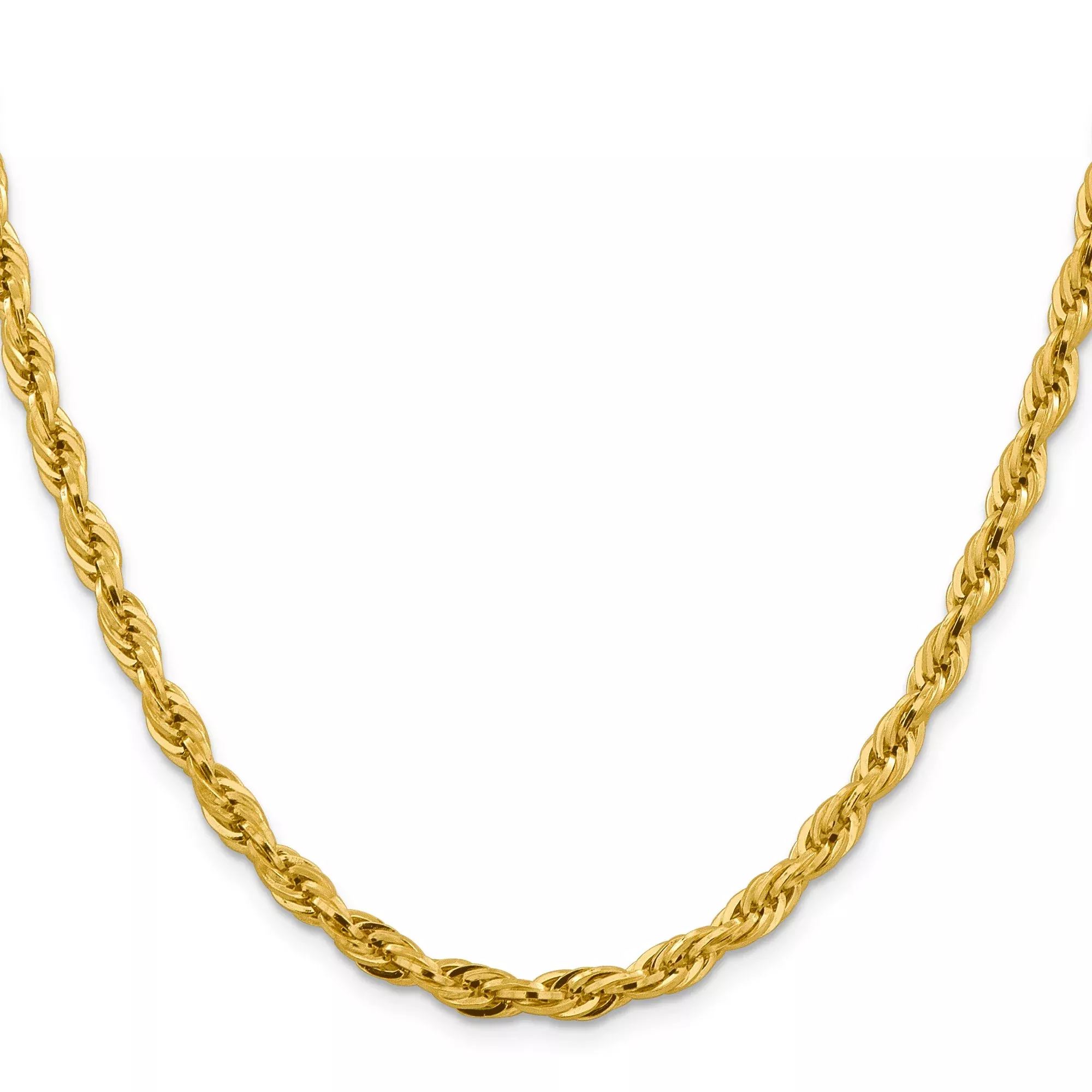 14K Yellow Gold Rope Chain Necklace, 4.75 mm