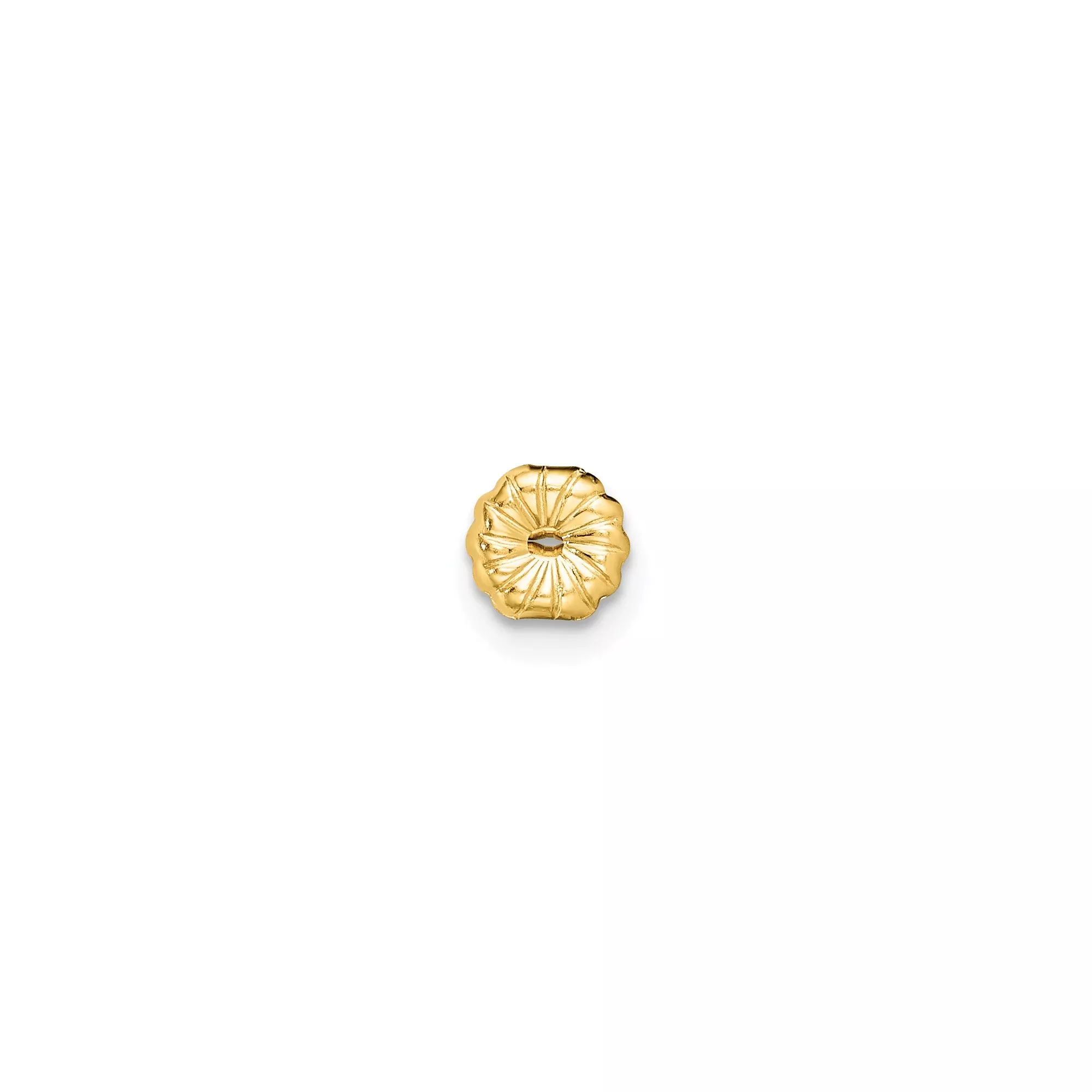 14k Yellow Gold Stud Earrings with Round Cut Clear Gemstones in Four Prong Setting