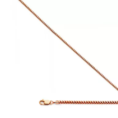 18K Rose Gold 1.25 MmFranco Chain 22 Inches