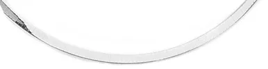18k White Gold "Nickel Free" 4mm Flat Omega Necklace18"