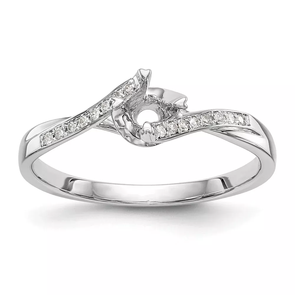 First Promise 10k White Gold 1 /3 Ct. Lab Grown Diamond VS /SI+ G+ Petite Engagement Ring