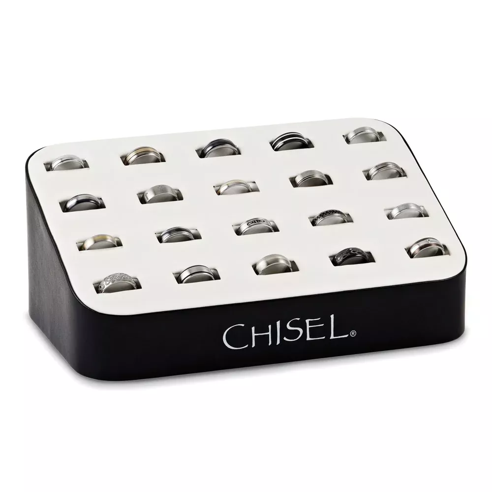 Non Metal Chisel Small 20 Wedding Band Display