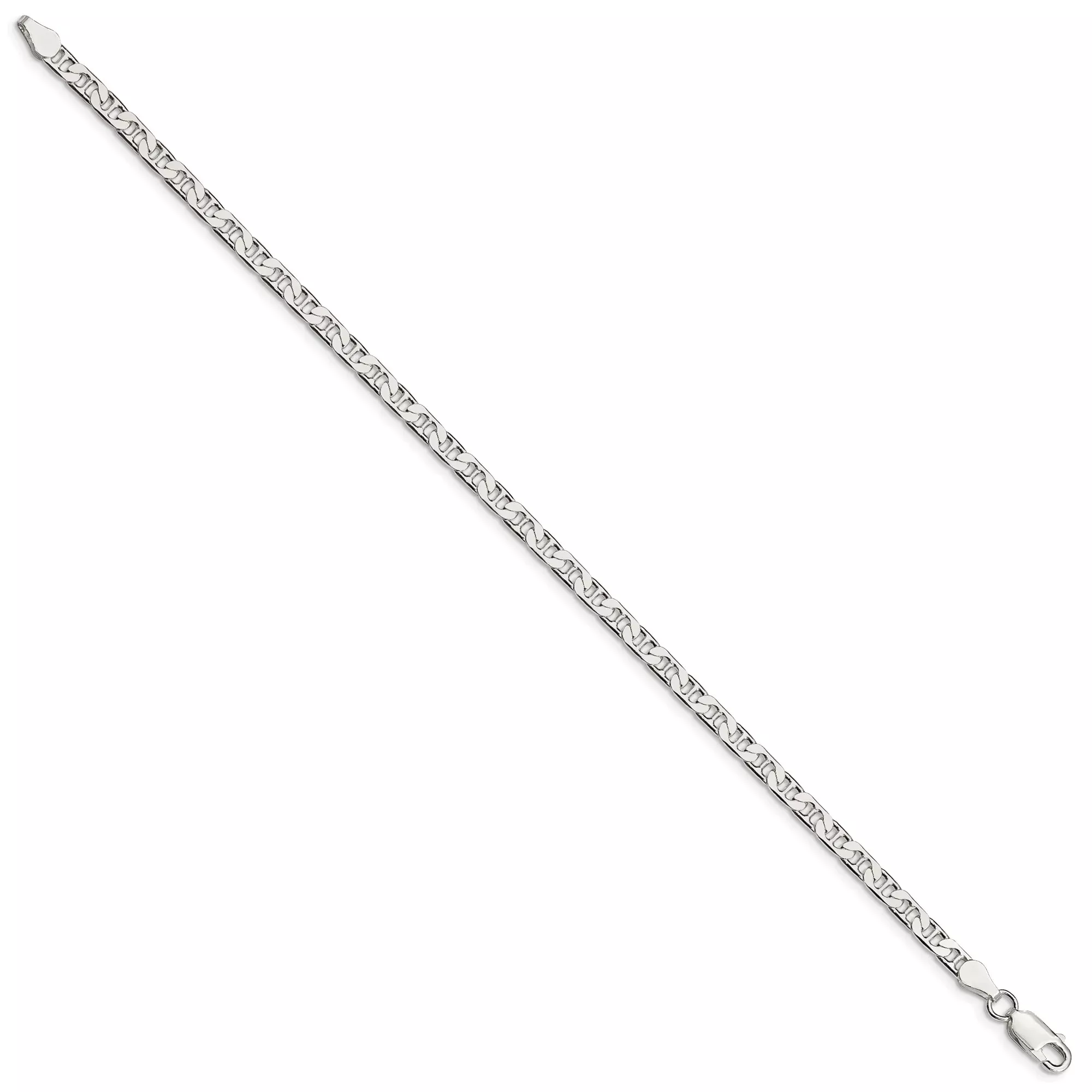 Sterling Silver Anchor Chain Anklet, 3.75 mm