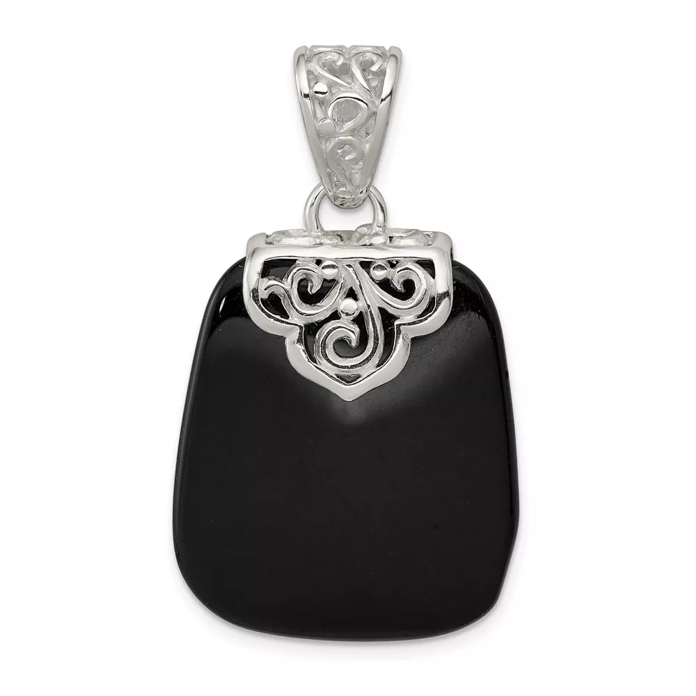 Sterling Silver Black Onyx Pendant