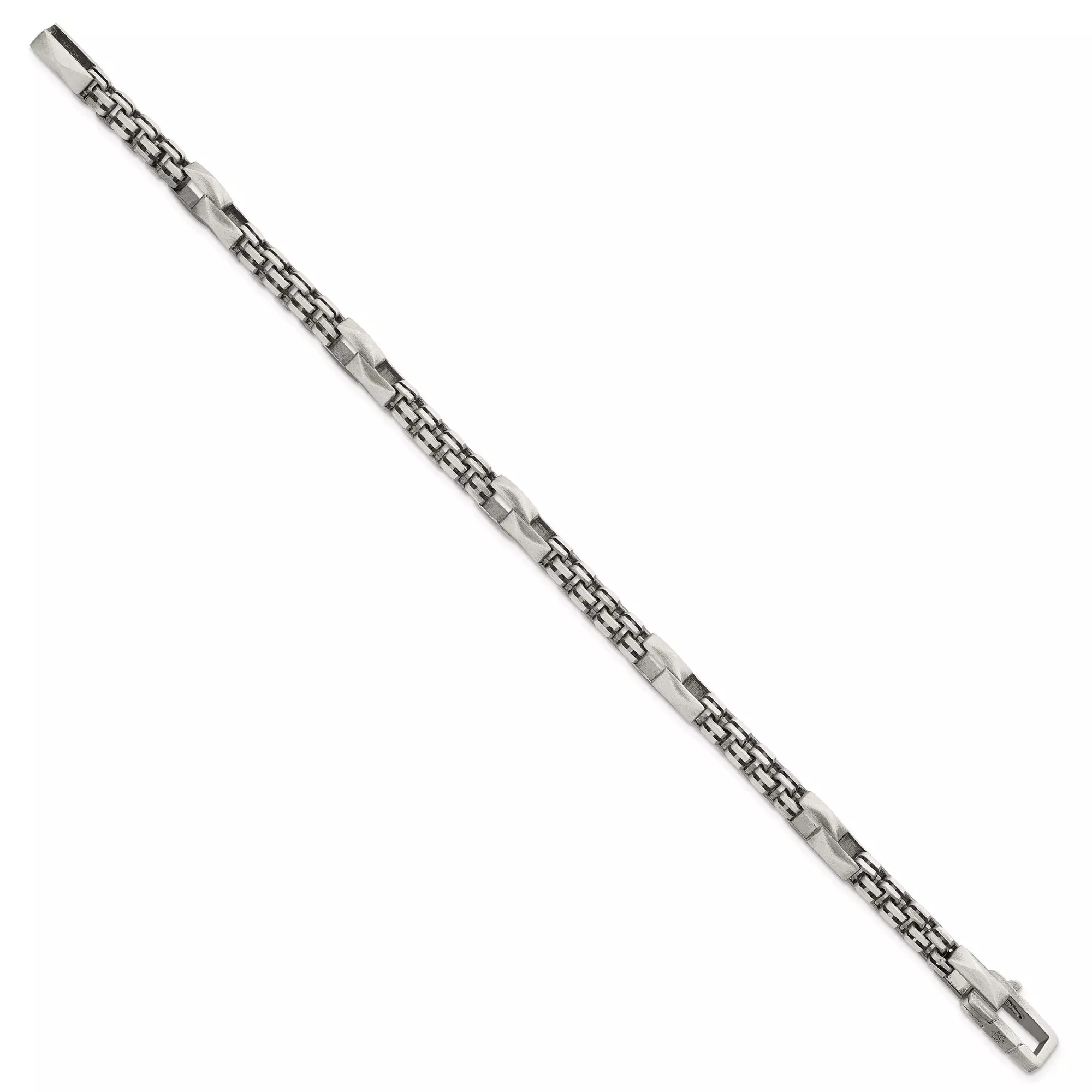 Sterling Silver Box Chain Bracelet, 7.5 mm
