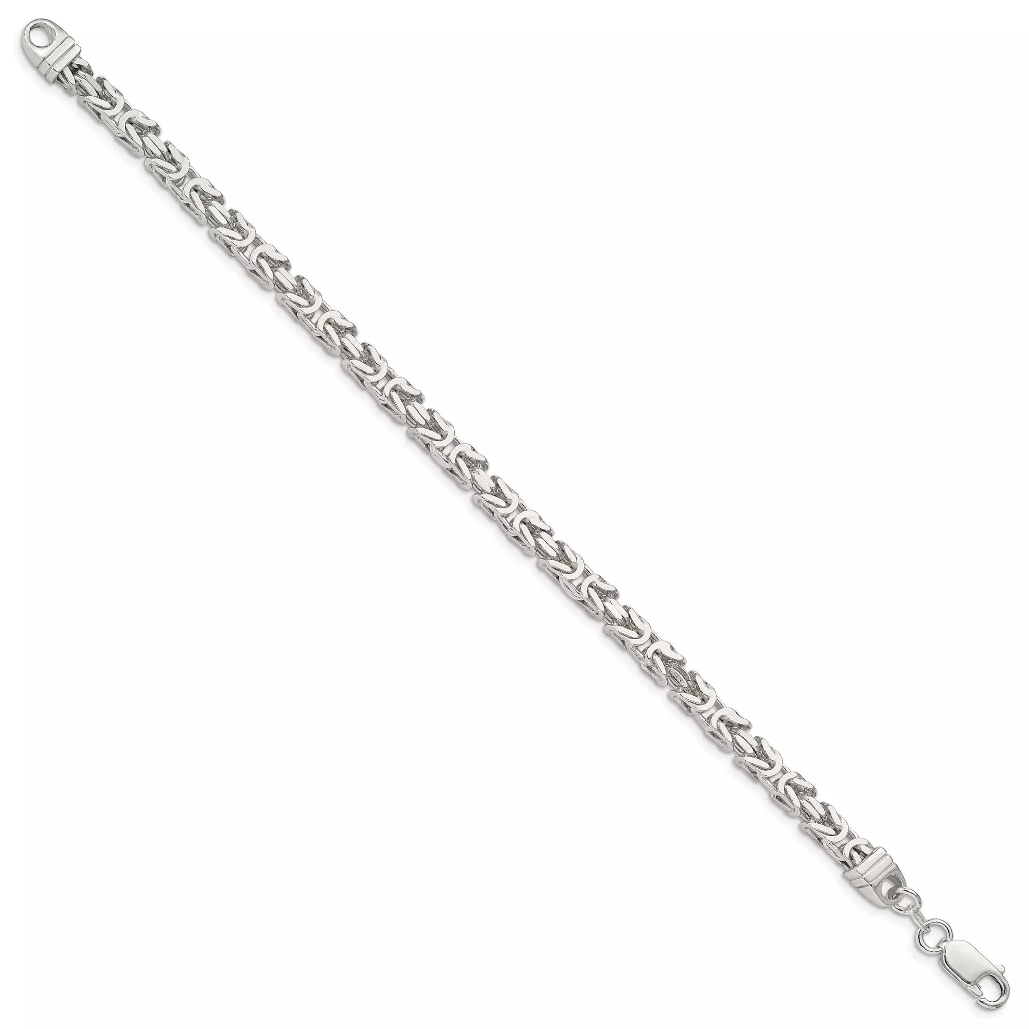 Sterling Silver Byzantine Chain Bracelet, 4.25 mm