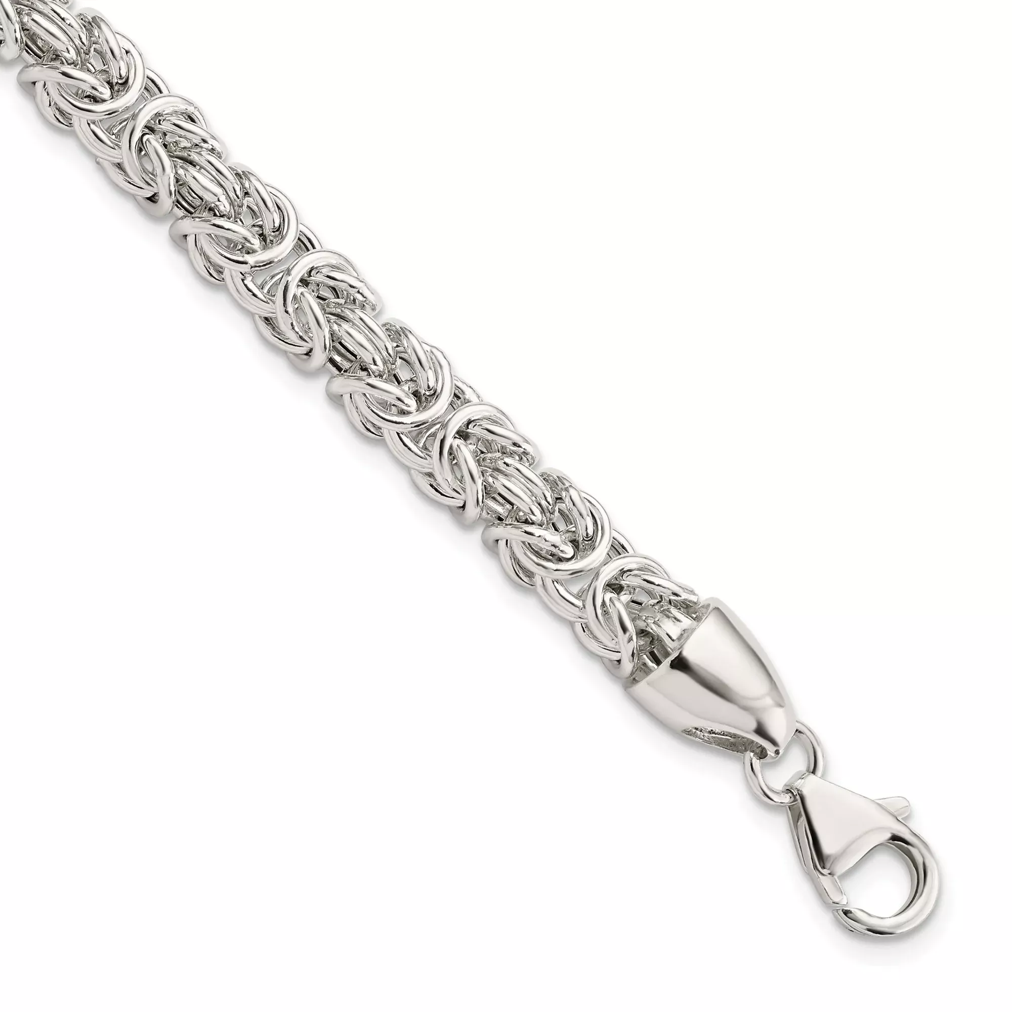 Sterling Silver Byzantine Chain Bracelet, 6.11 mm