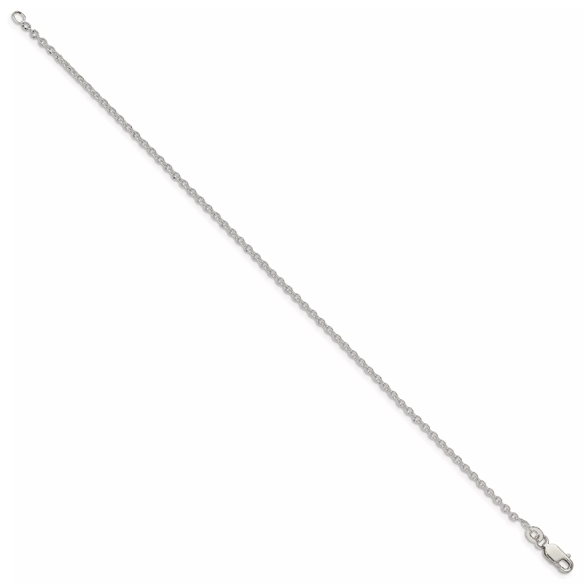 Sterling Silver Cable Chain Bracelet, 1.95 mm