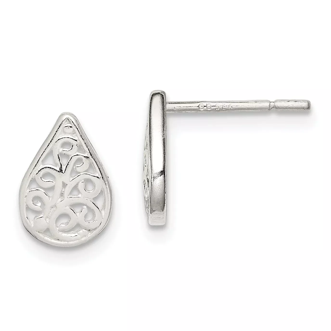 Sterling Silver Filigree Post Earrings